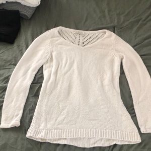 White knit sweater